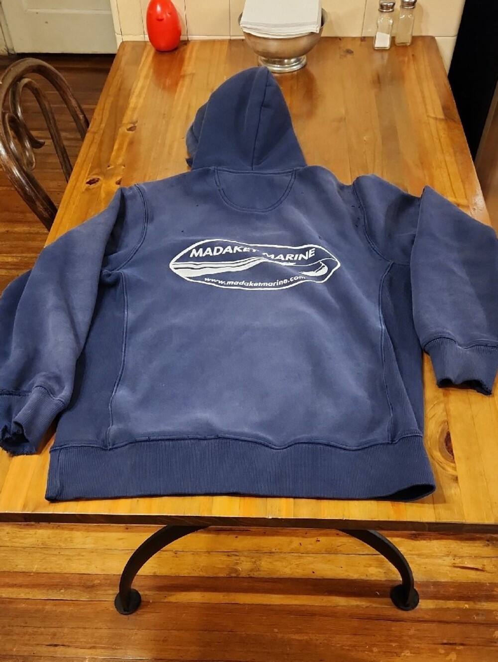 Madaket Marine Nantucket Heavy Duty Distressed Navy Hoodie